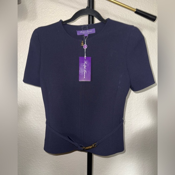 Ralph Lauren Purple Label Navy top 6 - Picture 4 of 9